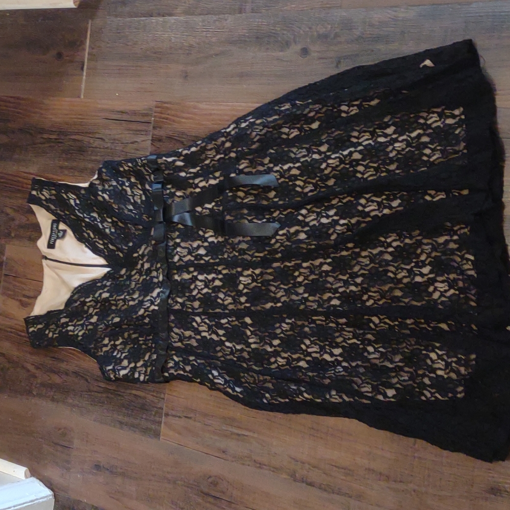 Perceptions Black Lace Dress size 14